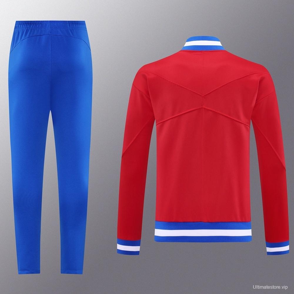 25/26 Atletico Madrid Red Full Zipper Jacket + Long Pants