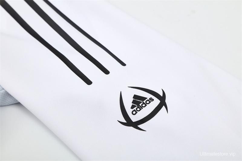 Retro 04/05 Real Madrid White Half Zipper Jacket