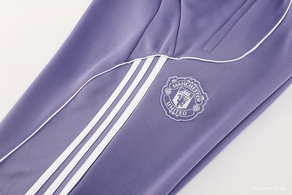 2025 Adidas Purple Full Zipper Jacket + Long Pants