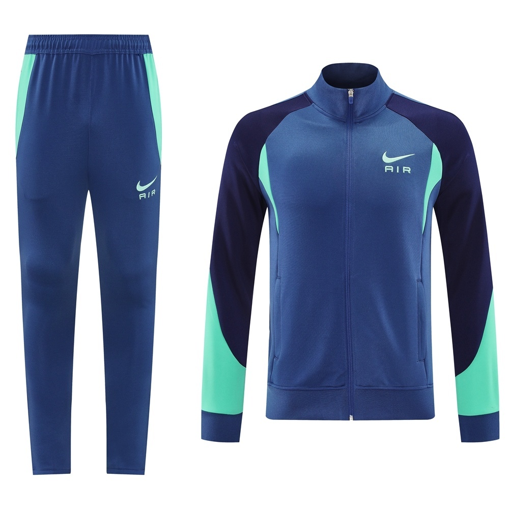 2025 NIKE Blue/Green/Black Full Zipper Jacket + Long Pants