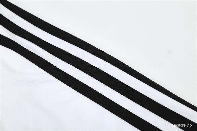 Retro 08/09 Real Madrid White Half Zipper Jacket