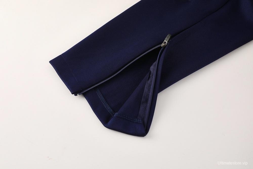 2025 NIKE Black/WHITE Full Zipper Jacket + Long Pants