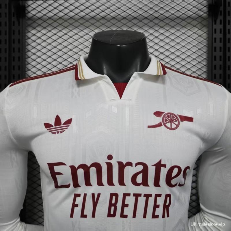 Player Version 25/26 Arsenal Third Long Sleeve White Jersey