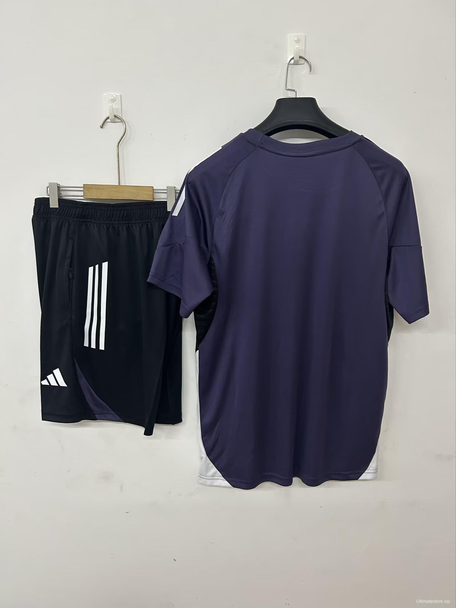 25/26 Manchester United Pre-Match Training Jersey Purple+ Shorts