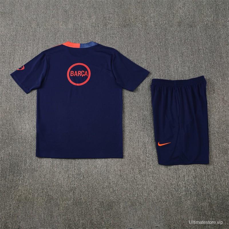 25/26 Barcelona Royal Blue T90 Short Sleeve Jersey+Shorts with XS