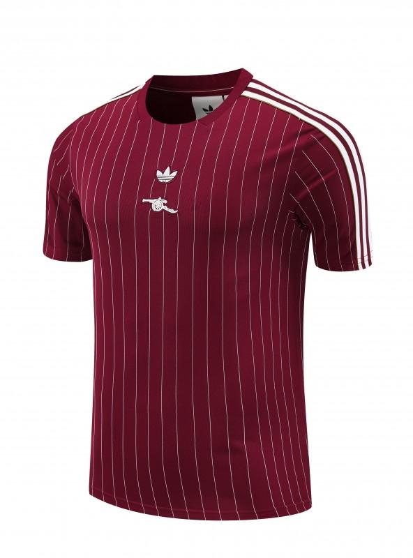 25/26 Arsenal Adidas Original Wine Short Sleeve Jersey+Shorts