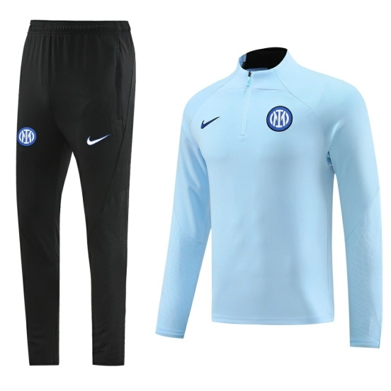 25/26 Inter Milan Sky Blue Half Zipper Jacket+Long Pants