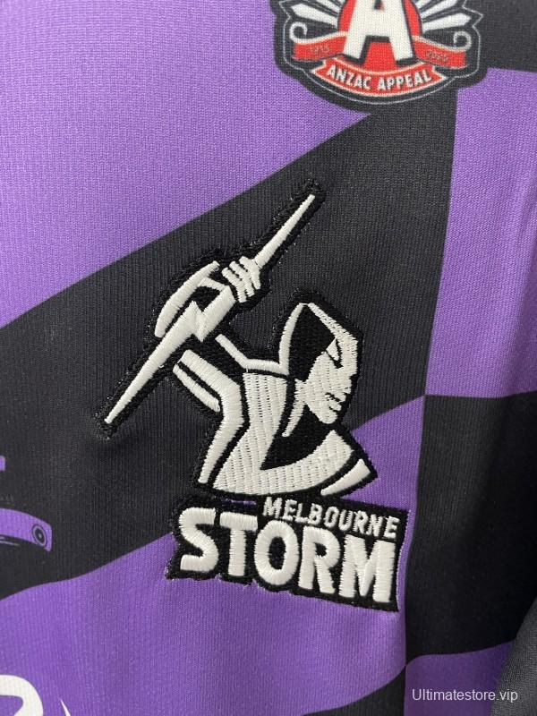 25/26 Melbourne Storm Purple with Black Checkered Chevrons Jersey