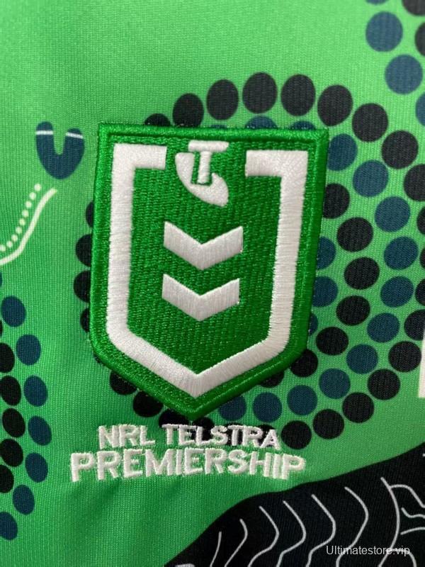 25/26 Canberra Raiders Green with Indigenous Art Jersey