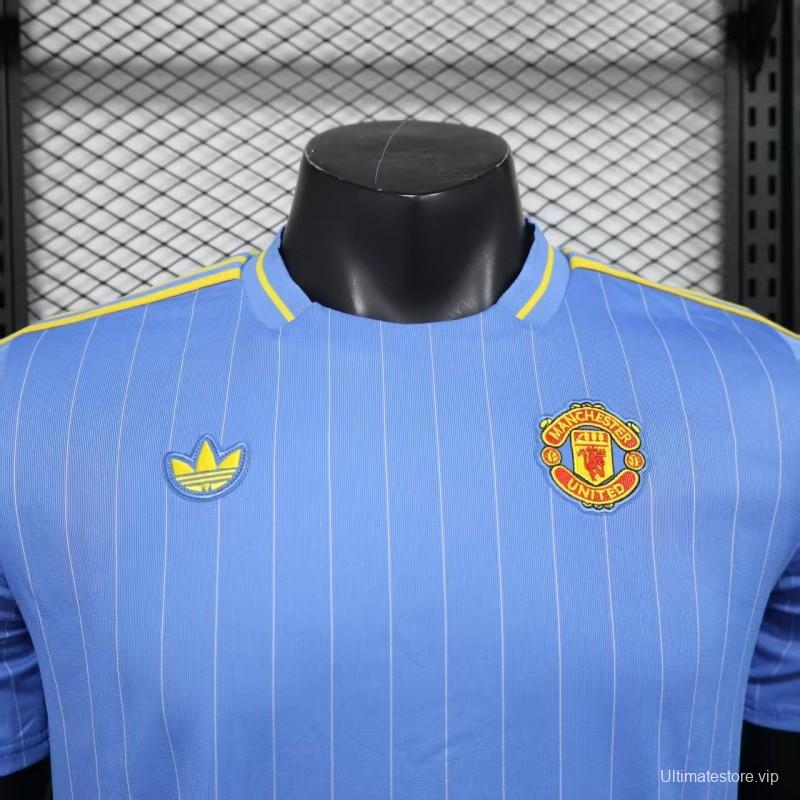 Player Version 25/26 Manchester United Sky Blue  Adidas Original Jersey