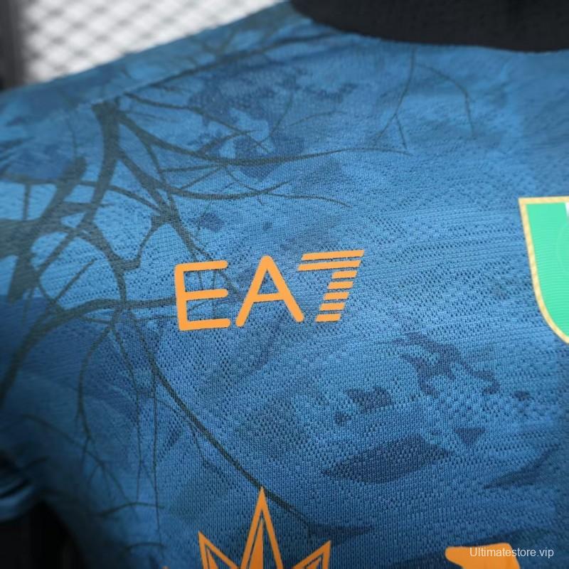 Player Version 25/26 Napoli Halloween Blue Jersey-Glow In Dark