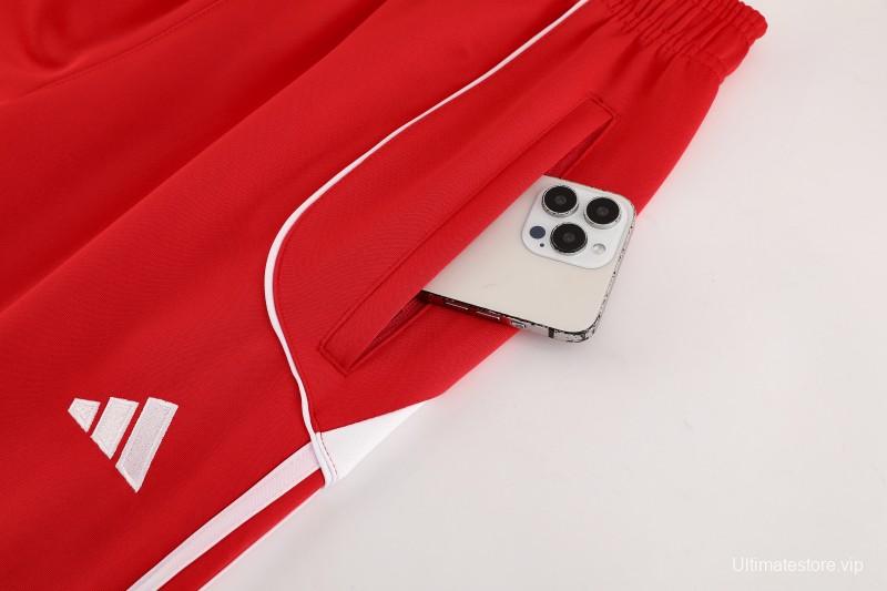 25/26 Bayern Munich Red Full Zipper Jacket+Long Pants