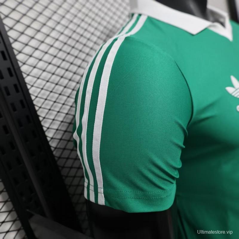 Player Version 2026 Mexico Retro Home Green with White Collar Jersey