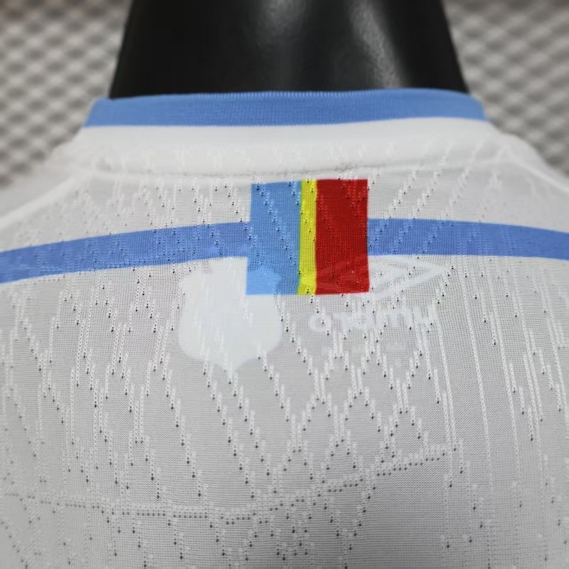 Player Version 2026 DR Congo Third White Blue Geometric Jersey
