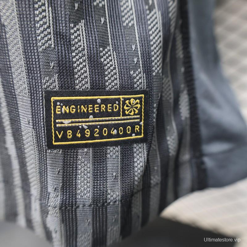 Player Version PSG 25/26 Paris Saint-Germain Black with Grey  Long Sleeve Jersey