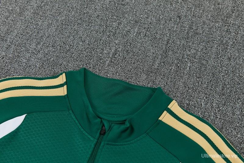 26/27 Italy Green Half Zipper Jacket Tracksuit + Long Pants