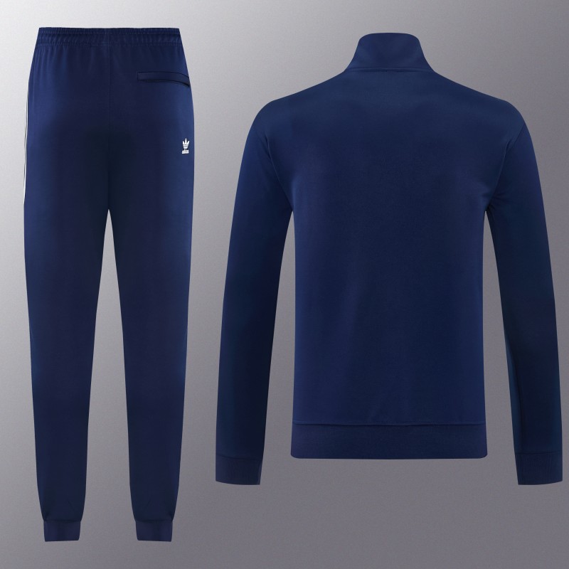 2026 Adidas Navy Blue Full Zipper Jacket + Long Pants