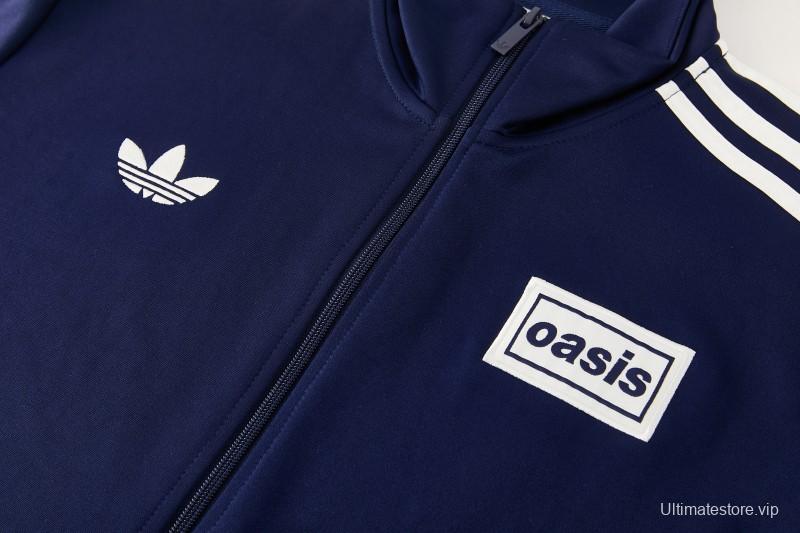 2026 Adidas Navy Blue Full Zipper Jacket + Long Pants