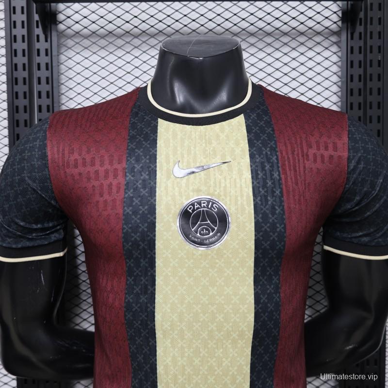 Player Version 26/27  PSG Paris Saint-Germain Black Burgundy Gold Special Edition Jersey