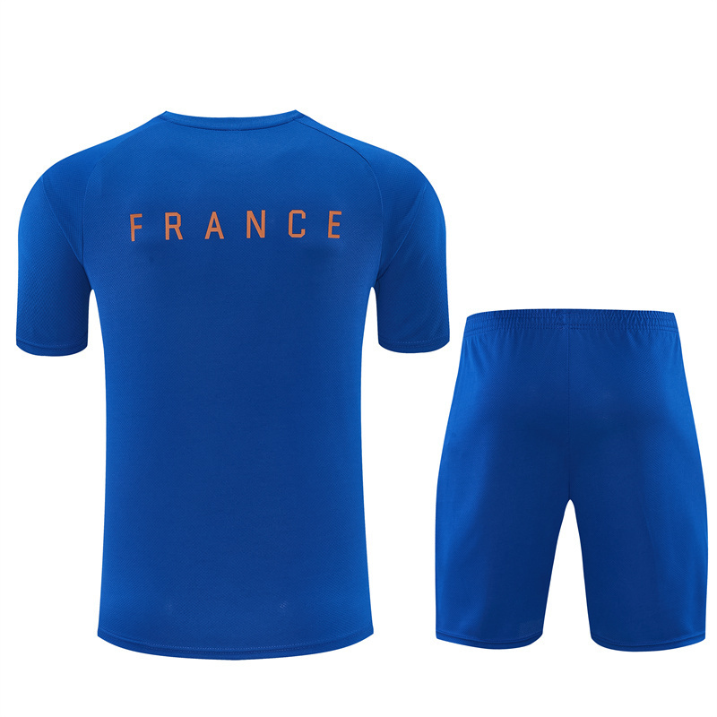 2026 France Blue & Orange Short Sleeve+Soccer Shorts
