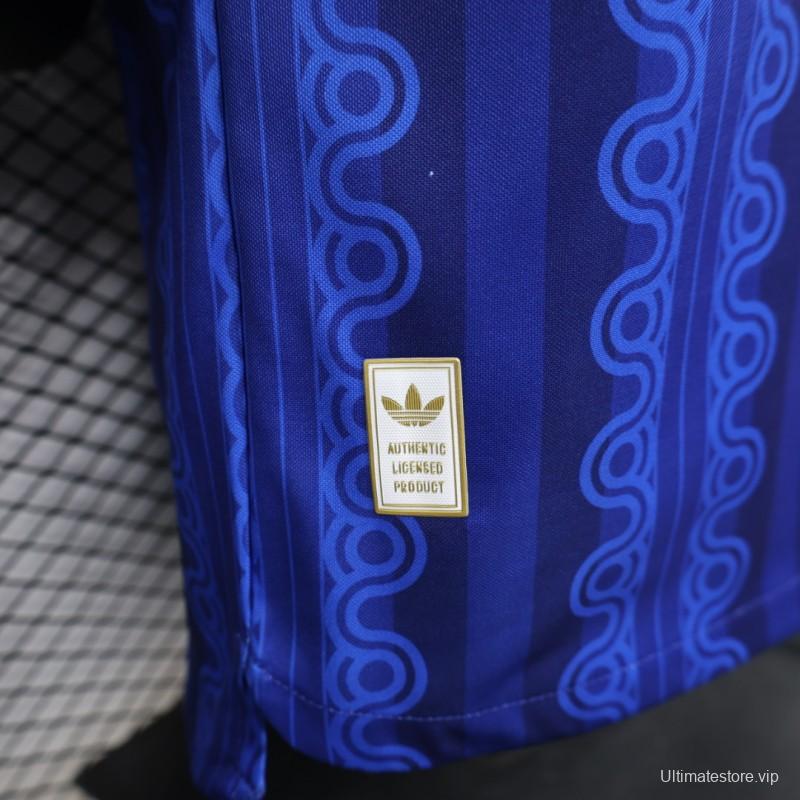 Player Version 2026 Sweden Blue with Tonal Chain Stripe  Away Jersey