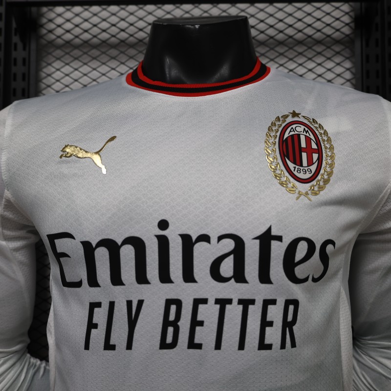 Player Version 26/27 AC Milan Away White Long Sleeve Jersey