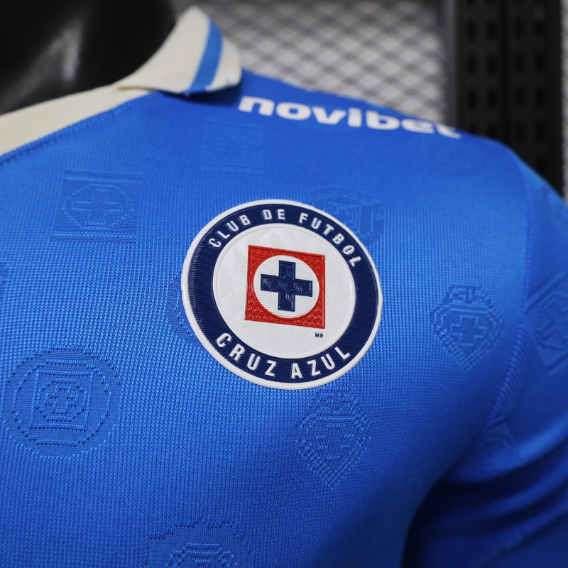Player Version 26/27 Cruz Azul Home  Long Sleeve Blue Jersey