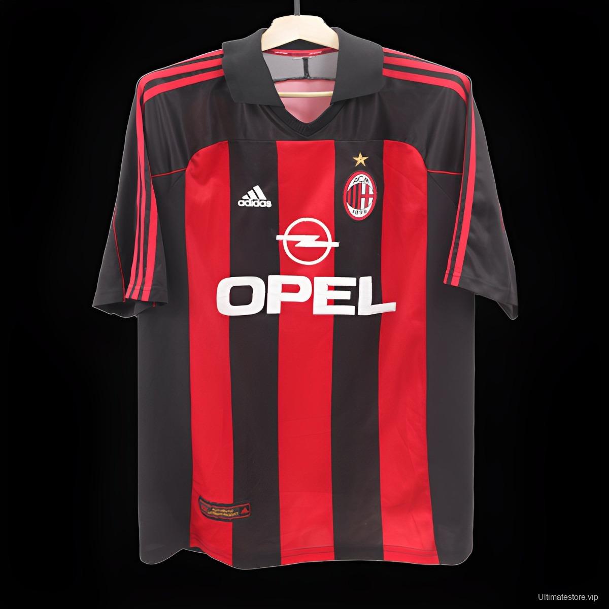 Retro 00/01 AC Milan Home Jersey