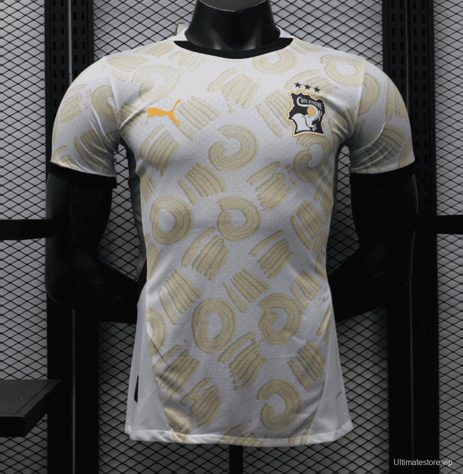 Player Version 2024 IVORY COAST Away White Jersey