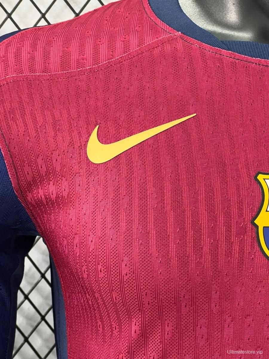 Player Version 24/25 Barcelona x Travis Scott Home Long Sleeve Jersey