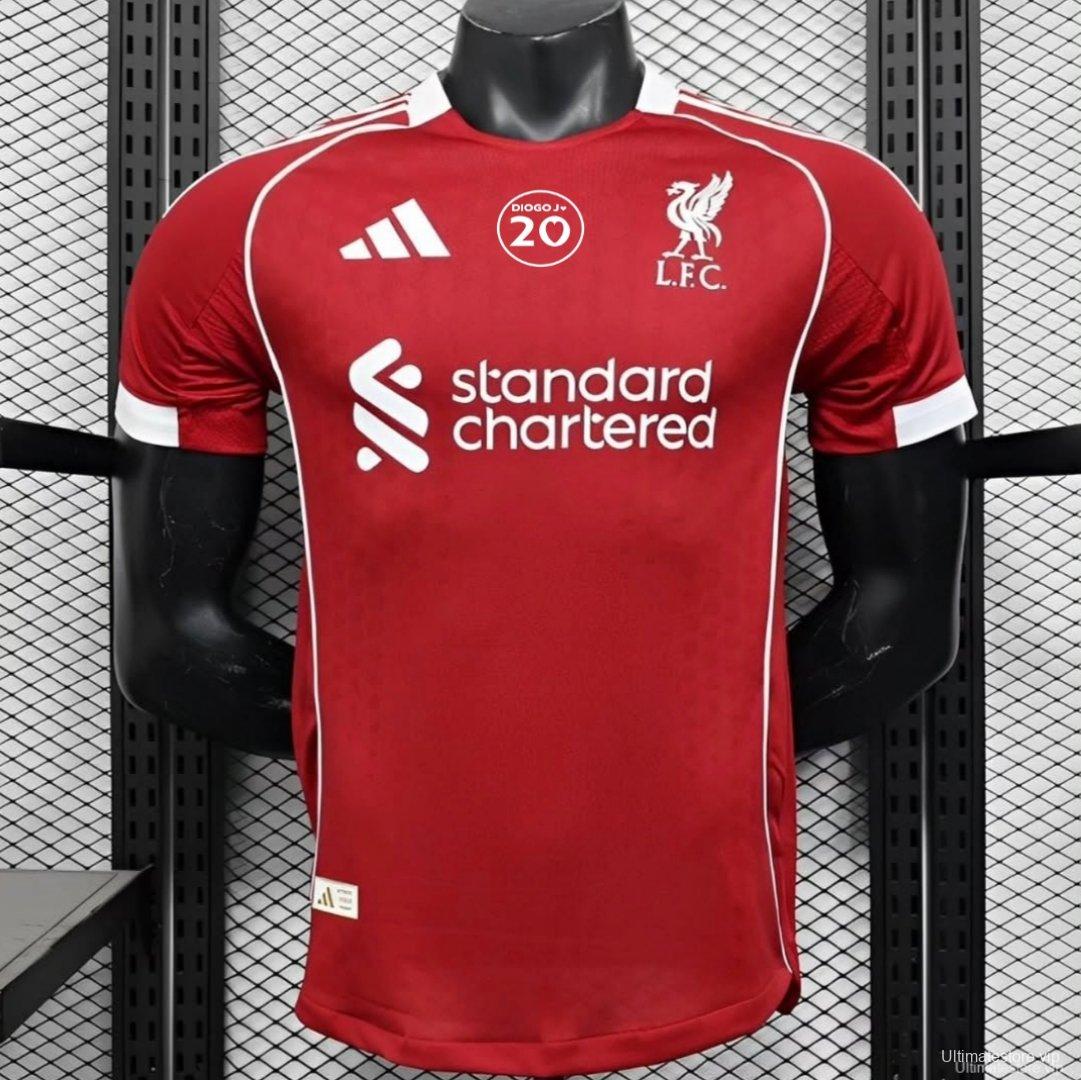 Liverpool 25/26 Home Player Version Diogo J 20 Limited Edition