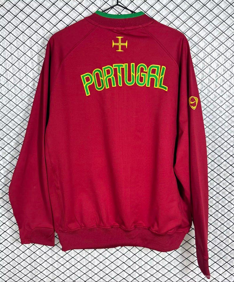 Retro 2006 Portugal Red Full Zipper Jacket