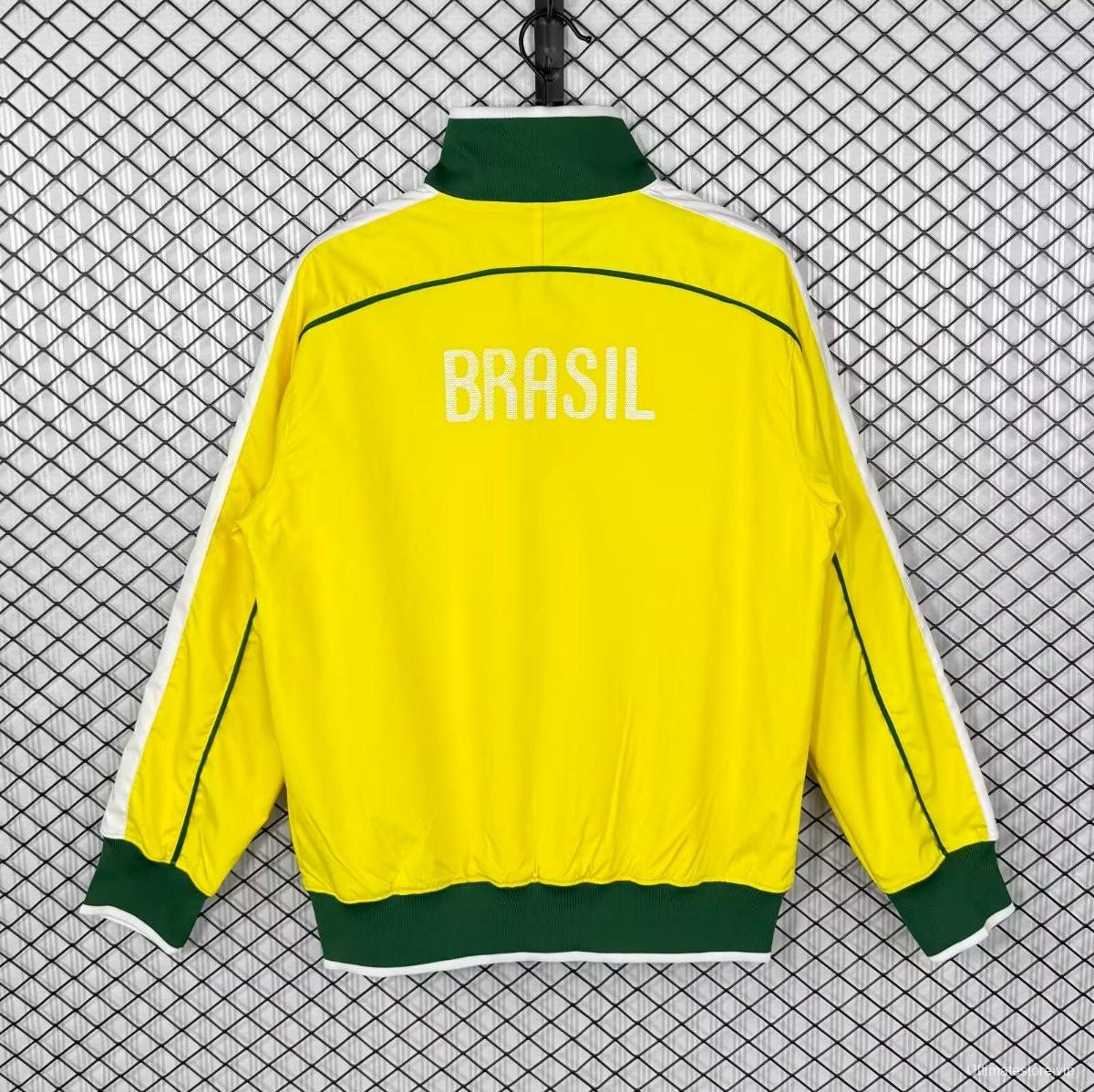 Retro 2010 Brazil Home Windbreaker