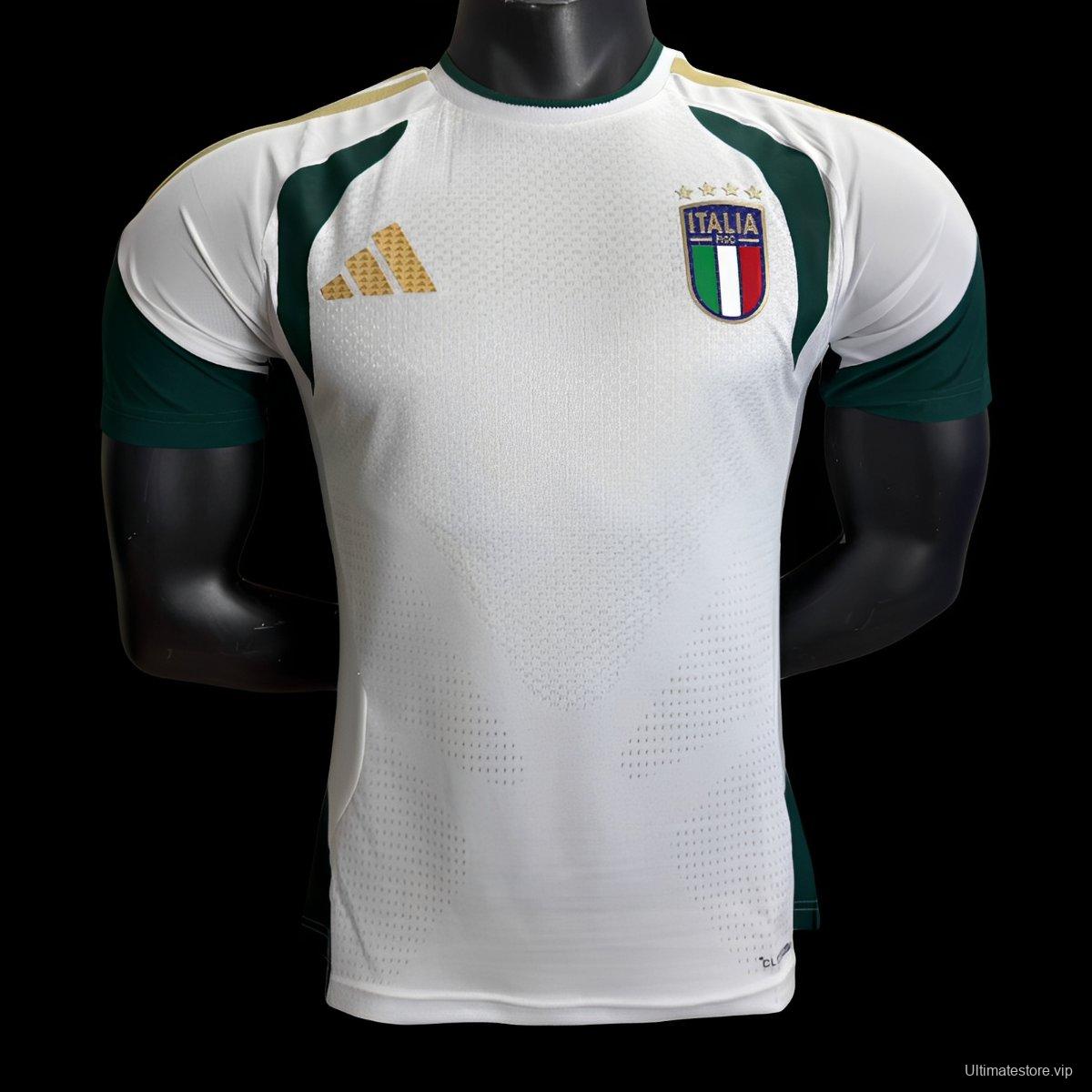 Player Version 2026 Italy White Training Pre-Match Jersey