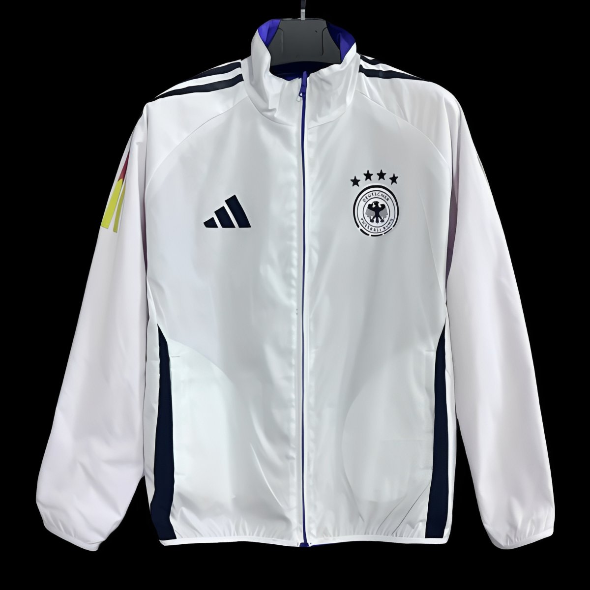 2026 Germany White Full Zipper Windbreaker