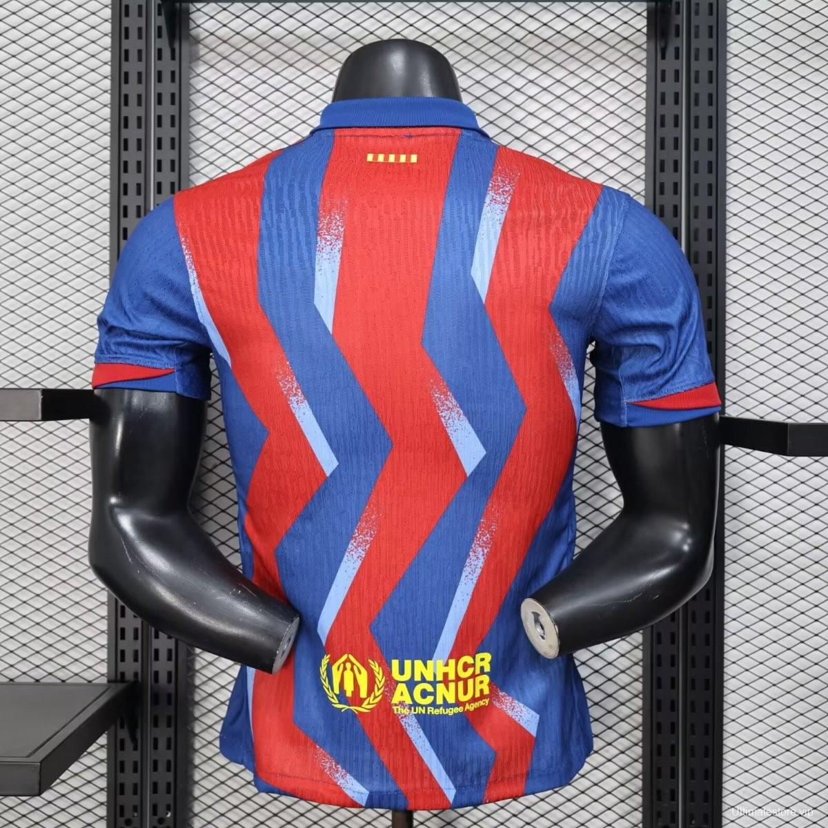 Player Version 25/26 Barcelona Forth Jersey With Supercopa Sponsor