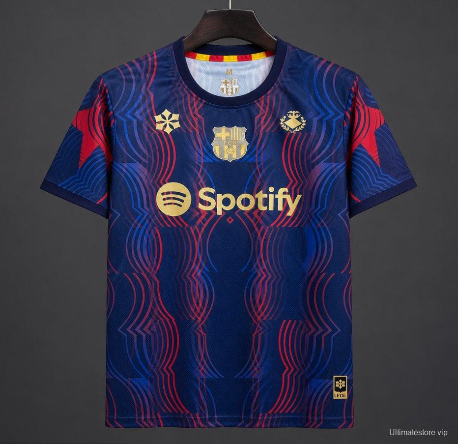 26/27 Barcelona Pre-Match Dark Blue/Red/Gold Jersey