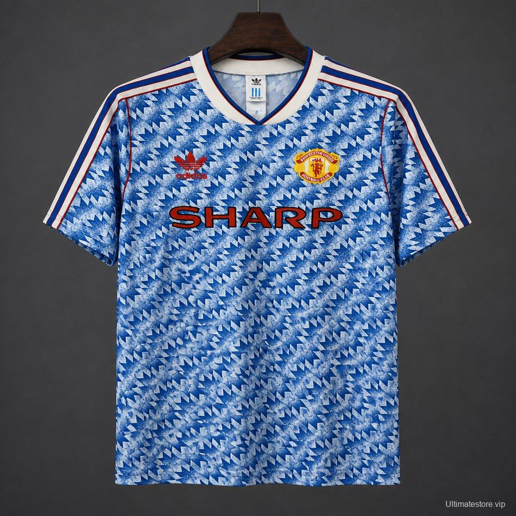 26/27 Adidas Originals Manchester United 1990-92 Remake Vintage Away Football Jersey