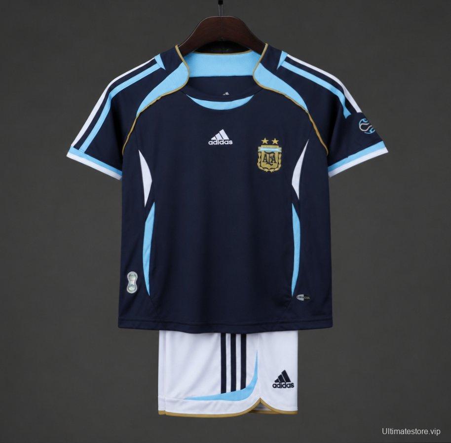 Retro Kids 2006 Argentina Away Jersey
