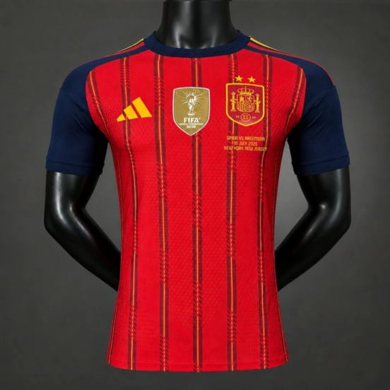 2 Star Player Version 2026 Spain Home Jersey With Champion Patch