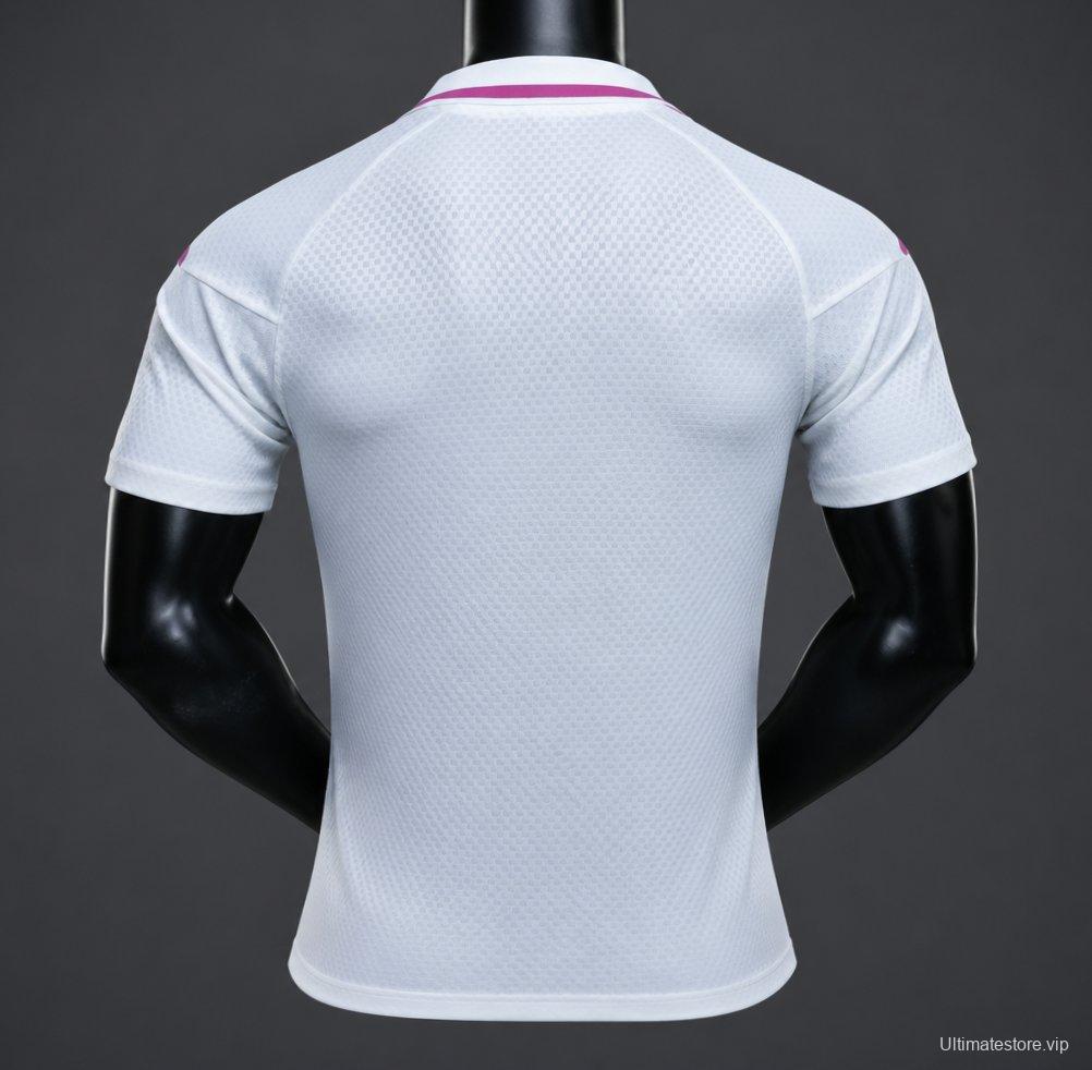 26/27 Real Madrid White with Pink Polo Jersey