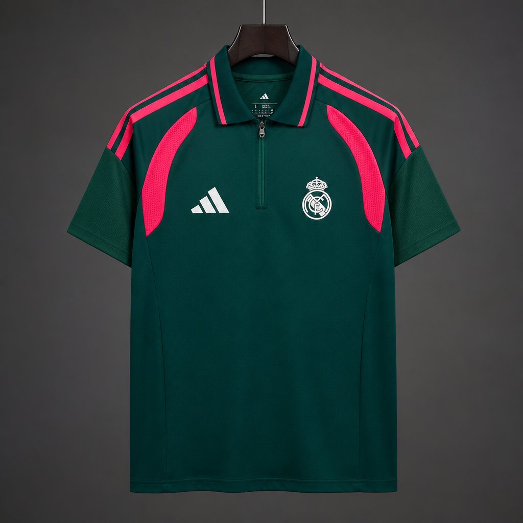 26/27 Real Madrid Training Dark Green Polo Jersey