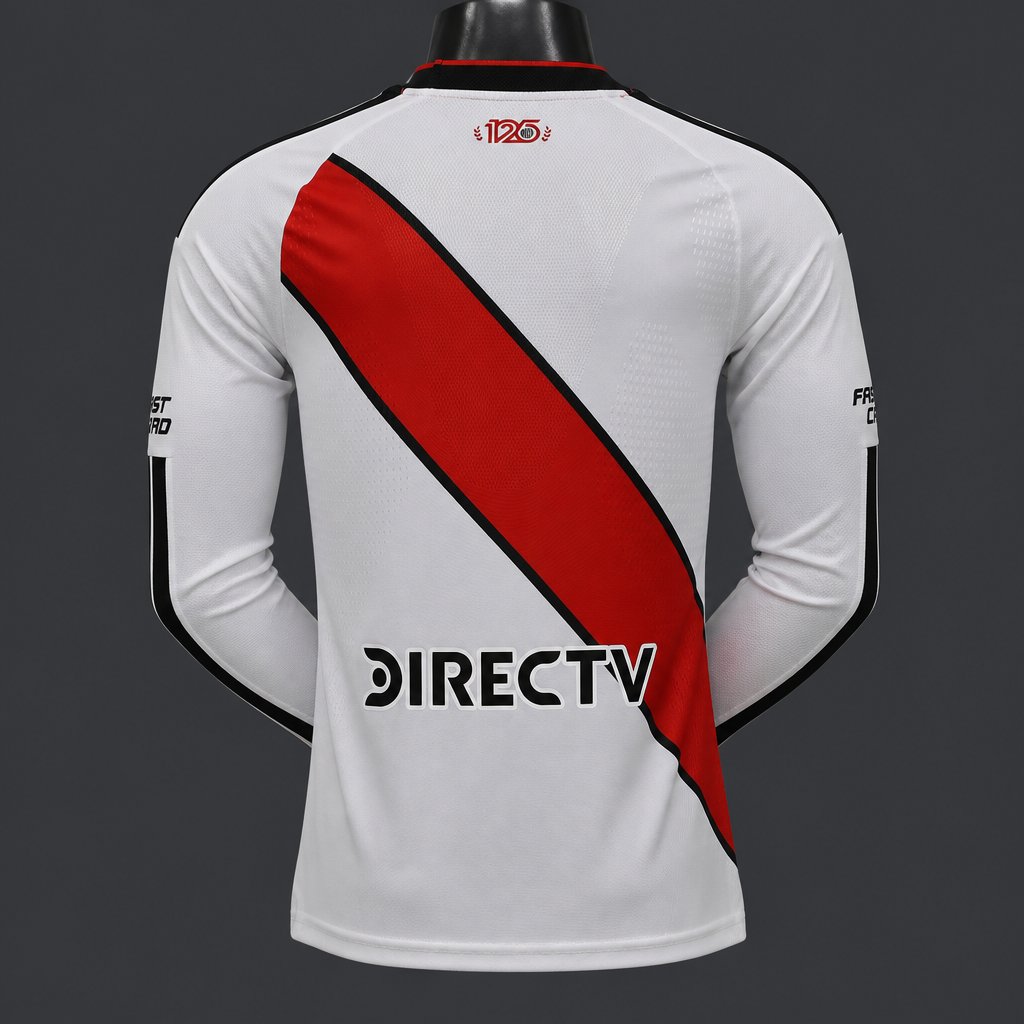 Player Version 26/27 River Plate Home Long Sleeve White Jersey
