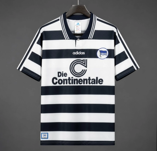 Retro 97/98 Hertha BSC Away White Dark Navy Jersey