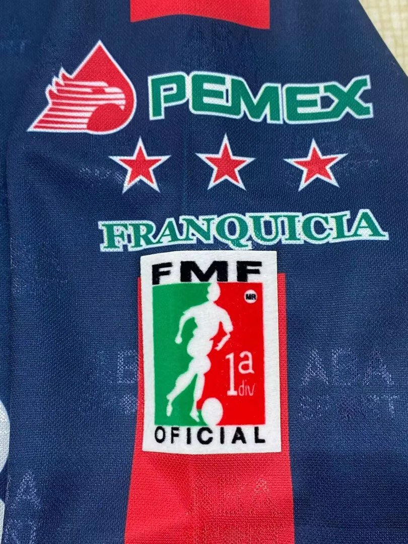Retro 96/97 Chivas de Guadalajara Third Long Sleeve Red/Blue Jersey