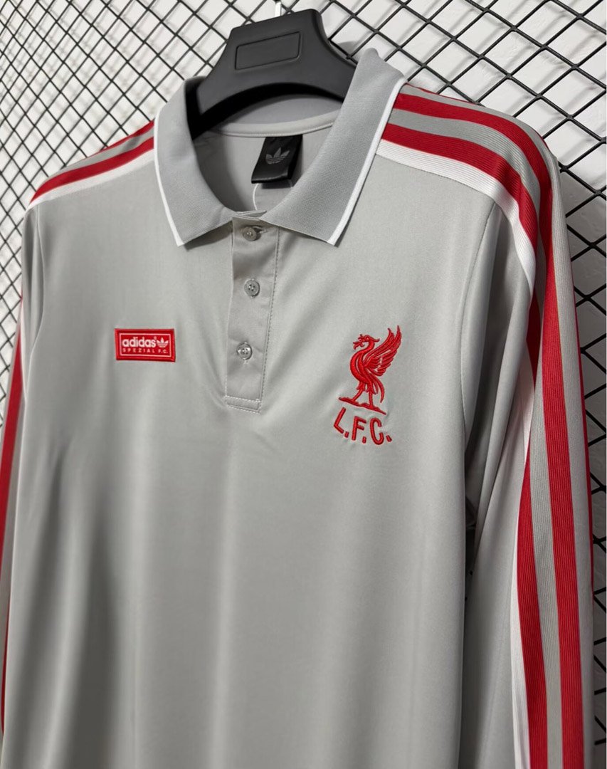 26/27 Liverpool SPZL FC Long Sleeve Grey Polo Jersey